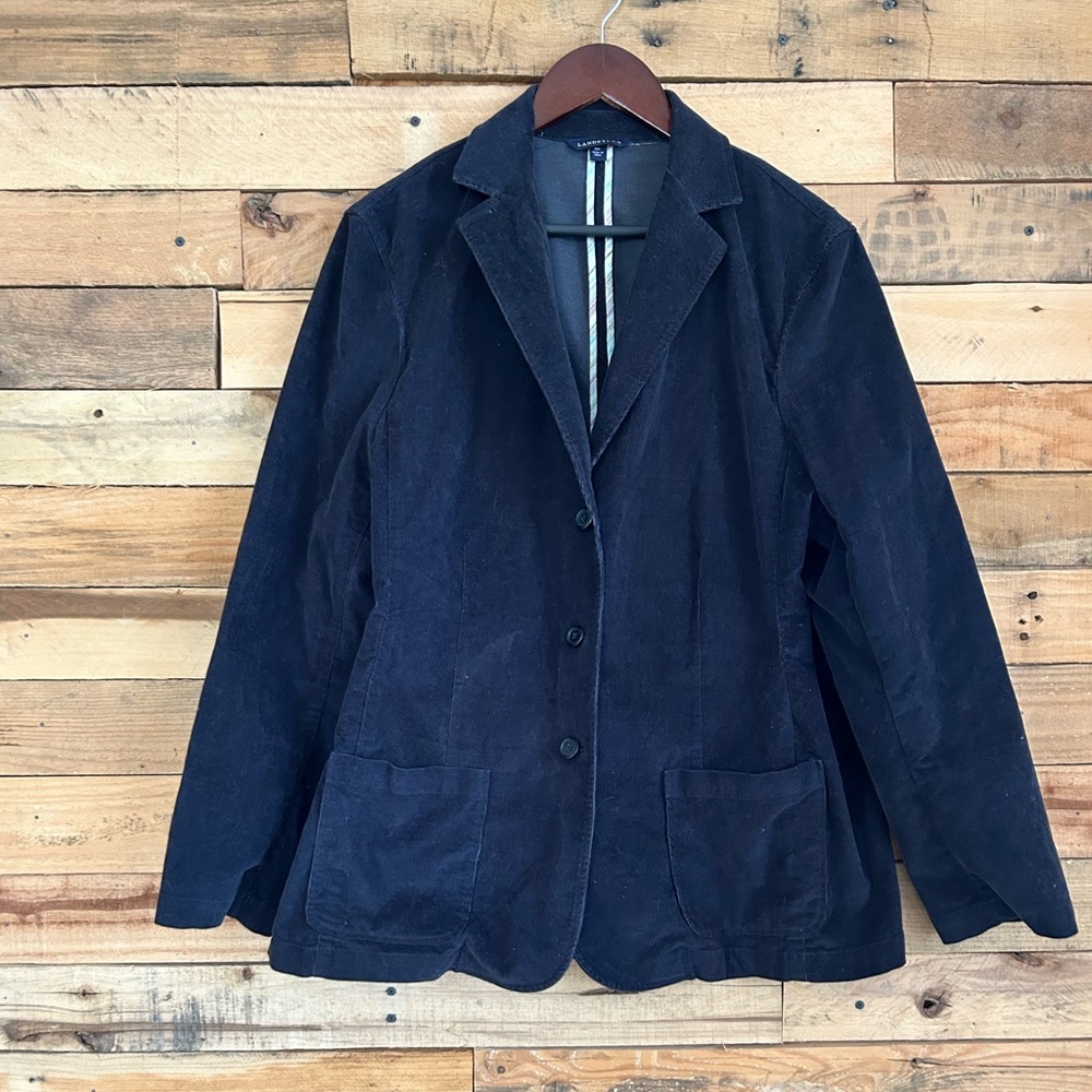 Land’s End black corduroy blazer | women’s size 18
